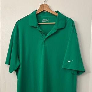 Nike Men's Vibrant Green Polo Shirt